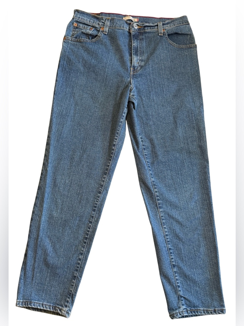 Vintage Levi's 550 Women's 12 M Relaxed Tapered Leg Jeans Y2K Medium Wash Blue